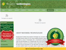 Tablet Screenshot of biodieseltechnologiesindia.com